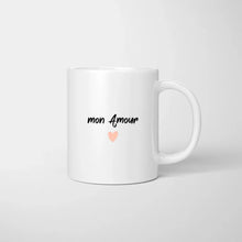 Cargar imagen en el visor de la galería, Mon amour -  Mug personnalisé pour couple (homme &amp; femme)
