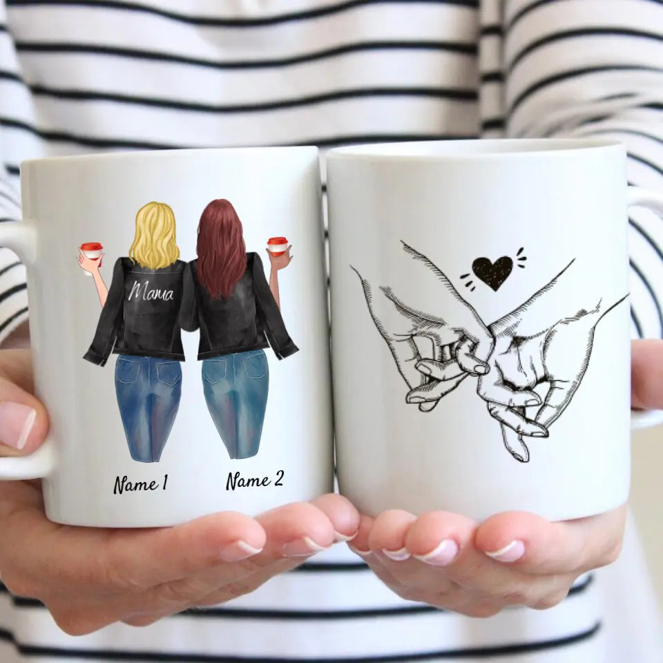 Mejor madre con chaqueta de cuero - Taza personalizada