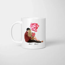 Cargar imagen en el visor de la galería, My Valentine &quot;Ich liebe dich jeden Tag&quot; - Personalisierte Pärchen-Tasse mit Spruch (Romatisches Geschenk)
