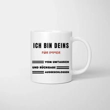 Cargar imagen en el visor de la galería, Vom Umtausch ausgeschlossen - Personalisierte Pärchen-Tasse
