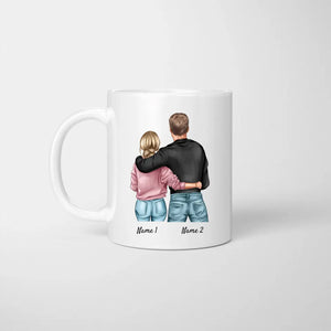 Vom Umtausch ausgeschlossen - Personalisierte Pärchen-Tasse