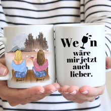 Cargar imagen en el visor de la galería, Wein wäre mir jetzt auch lieber - Personalisierte Kolleginnen/ Freundinnen Tasse (2-4 Personen)
