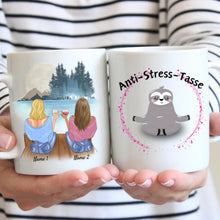 Cargar imagen en el visor de la galería, Anti Stress Tasse - Personalisierte Tasse für Freundinnen &amp; Kolleginnen, Abschied, Geburtstag (2-4 Personen)
