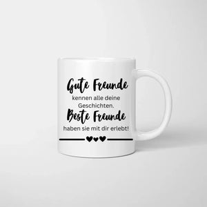 Beste Freunde Geschichten - Personalisierte Tasse Freundinnen & Kolleginnen (2-4 Personen)