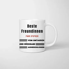 Cargar imagen en el visor de la galería, Umtausch ausgeschlossen - Personalisierte Tasse Freundinnen &amp; Kolleginnen (2-4 Personen)
