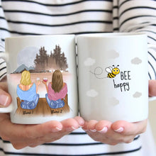 Cargar imagen en el visor de la galería, Bee Happy - Personalisierte Tasse Freundinnen &amp; Kolleginnen (2-4 Personen)
