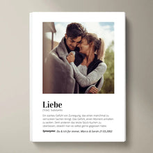 Cargar imagen en el visor de la galería, Foto-Poster &quot;Definition&quot; - Personalisiertes Geschenk für Paare &quot;Liebe&quot;
