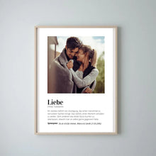 Cargar imagen en el visor de la galería, Foto-Poster &quot;Definition&quot; - Personalisiertes Geschenk für Paare &quot;Liebe&quot;
