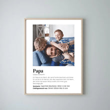 Cargar imagen en el visor de la galería, Foto-Poster &quot;Definition&quot; - Personalisiertes Geschenk Papa

