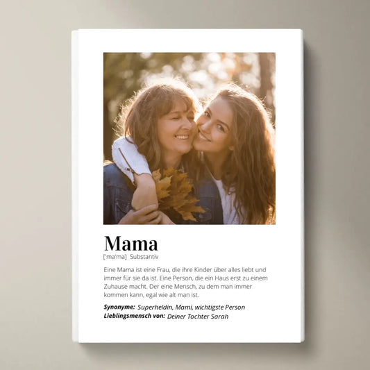 Foto-Poster "Definition" - Personalisiertes Geschenk Mama