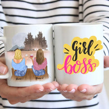 Cargar imagen en el visor de la galería, Girl Boss - Personalisierte Freundinnen-Tasse (2-4 Frauen)
