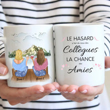 Cargar imagen en el visor de la galería, Le Hasard a fait de nous de Collegues la chance des amies - Mug personnalisé (2-4 personnes)
