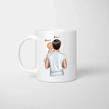 Cargar imagen en el visor de la galería, Pas besoin de cheveux pur etre un SUPER PAPA - Mug personnalisé (1-4 enfants)
