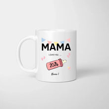 Cargar imagen en el visor de la galería, Mama Loading 2024 - Personalisierte Tasse für werdende Mütter, Väter, zur Verkündung (Mama, Papa, Oma, Opa, Patin, Pate)
