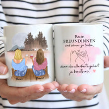 Cargar imagen en el visor de la galería, Für meine Beste Freundin - Personalisierte Tasse mit Spruch (2-4 Personen)

