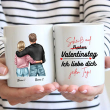 Cargar imagen en el visor de la galería, Ich liebe dich jeden Tag - Personalisierte Valentinstags-Tasse
