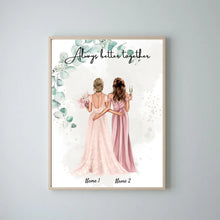 Cargar imagen en el visor de la galería, Novia y Dama de Honor - Poster de compromiso/boda Personalizado
