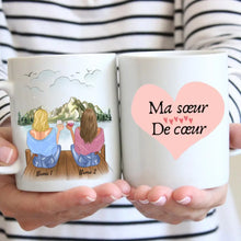 Cargar imagen en el visor de la galería, Ma soeur De coeur - Mug personnalisé (2-4 amies)
