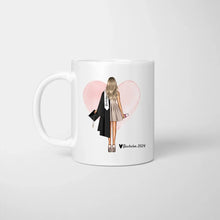 Cargar imagen en el visor de la galería, Glückwunsch zum Abschluss - Personalisierte Tasse zum Abschluss, Abitur, Bachelor, Master, Ausbildung, Schule
