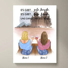 Cargar imagen en el visor de la galería, Und dann gibt es dich - Personalisiertes Freundinnen-Poster (2-4 Personen)
