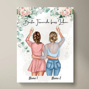 Mejores amigas / hermanas - Imagen digital personalizada