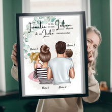 Cargar imagen en el visor de la galería, Zuhause ist da, wo ihr seid - Personalisiertes Familien Poster (1-4 Kinder)
