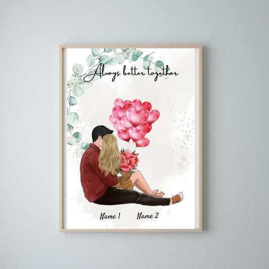 Be my Valentine - Póster Personalizado (mujer con hombre)