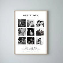Cargar imagen en el visor de la galería, &quot;Our Story&quot; Personalisierte Foto-Collage für Pärchen, deinen Partner

