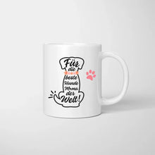 Cargar imagen en el visor de la galería, Für die beste Hundemama - Personalisierte Tasse (Frau mit Hund oder Katze, Muttertag)
