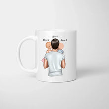 Cargar imagen en el visor de la galería, Nur die besten Männer werden zu Papas befördert - Personalisierte Tasse für Väter (Vatertag 1-4 Kinder)
