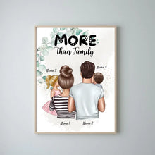 Cargar imagen en el visor de la galería, More than Family - Personalisiertes Familien Poster (Eltern mit 1-4 Kindern)
