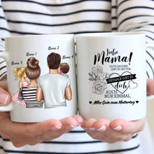 Cargar imagen en el visor de la galería, Mama gibt es nur einmal! - Personalisierte Familien Tasse (Muttertag, Vatertag mit 1-4 Kinder)
