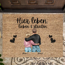 Cargar imagen en el visor de la galería, Bestes Pärchen - Personalisierte Fußmatte für innen &amp; aussen
