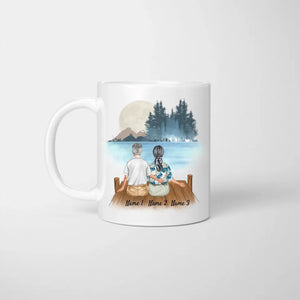 Abuelos con su nieto/a - Taza Personalizada (2-4 personas)