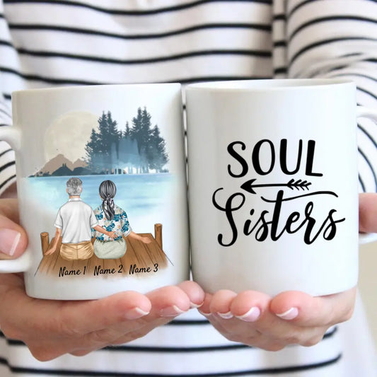 Abuelos con su nieto/a - Taza Personalizada (2-4 personas)