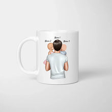 Cargar imagen en el visor de la galería, Superheld ohne Umhang PAPA - Personalisierte Tasse (1-4 Kinder)
