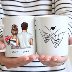 Pareja/ padres felices - Taza Personalizada (Día de San Valentín, 1-3 niños)