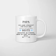 Cargar imagen en el visor de la galería, Papa, Legende seit - Personalisierte Tasse für Väter, Großväter (Vater seit, Opa seit, Jahreszahlen)
