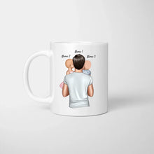 Cargar imagen en el visor de la galería, Leben kommt mit keiner Gebrauchsanweisung sondern mit einem Papa - Personalisierte Tasse (Vater mit 1-4 Kinder)
