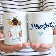 Cargar imagen en el visor de la galería, Père-fect - Mug personnalisé (Fête des pères, 1-4 enfants)
