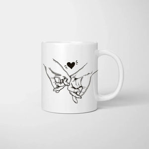 Mamá e hijas Chibi - Taza personalizada (2-3 mujeres)