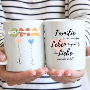 Meine liebsten nennen mich OMA - Personalisierte Tasse Großmutter mit Enkeln