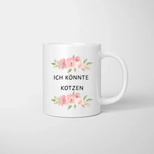 Cargar imagen en el visor de la galería, Witzige Kolleginnen Tasse: Ich könnte Kotzen - Personalisierte Tasse Kollegin, Abschied, Motivation, Jobwechsel, Geburtstag Büro (2-4 Personen)
