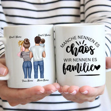 Cargar imagen en el visor de la galería, Beste Familientasse - Personalisierte Familien Tasse (1-4 Kinder/ Teenager)
