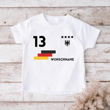 Cargar imagen en el visor de la galería, Fußball EM 2024 Trikot Kinder individuell - Personalisiertes T-Shirt für Kinder (100% Baumwolle)
