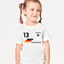 Cargar imagen en el visor de la galería, Fußball EM 2024 Trikot Kinder individuell - Personalisiertes T-Shirt für Kinder (100% Baumwolle)
