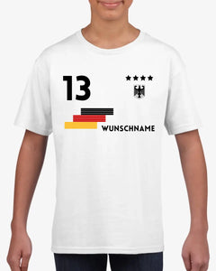 Fußball EM 2024 Trikot Kinder individuell - Personalisiertes T-Shirt für Kinder (100% Baumwolle)