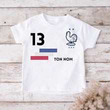 Cargar imagen en el visor de la galería, Football Euro 2024 France Maillot enfant personnalisé - T-shirt personnalisé pour enfant (100% coton)
