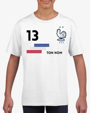 Cargar imagen en el visor de la galería, Football Euro 2024 France Maillot enfant personnalisé - T-shirt personnalisé pour enfant (100% coton)
