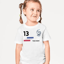 Cargar imagen en el visor de la galería, Football Euro 2024 France Maillot enfant personnalisé - T-shirt personnalisé pour enfant (100% coton)
